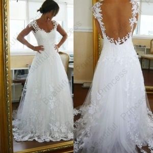 Brand New Bright White Wedding Dress